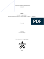 Actividad 3 Evidencia 5 Proyección de La Oferta y La Demanda