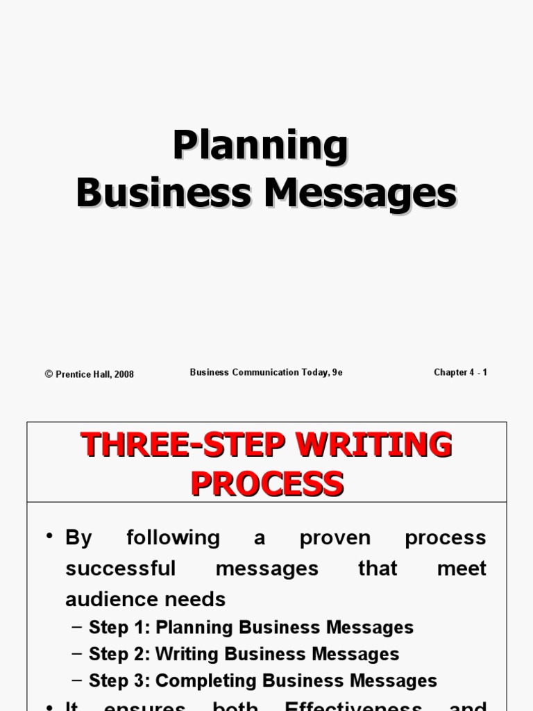 CH 4. Planning Business Messages | PDF | Audience | Communication