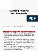 Planning Reports and Proposals