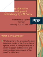 Prototyping: Alternative Systems Development Methodology by J M Carey
