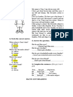 1) Circle The Correct Answer. 2) Answer The Questions.: Have Got Reading