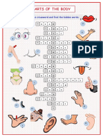 Parts of The Body: Fill in The Crossword and Find The Hidden Words
