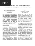 Synthetic Minority Over-Sampling Technique (Smote) For Predicting Software Build Outcomes