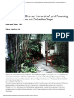 Breathwork and Binaural Immersion - Lucid Dreaming With Michael Stone and Sebastian Siegel - Holotropic Breathwork LA