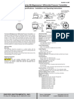 Specifications - Installation and Operating Instructions: Series MS Magnesense Differential Pressure Transmitter