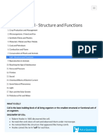 Chapter 8 - Cell - Structure and Functions: Class VIII - Science