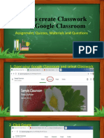 How To Create Classwork Using Google Classroom: Assignment, Quizzes, Materials and Questions