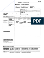 SRS Airbag Troubleshooting Check Sheet