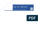 Welcome To Word: Instructions You Can Edit, Share, and Print