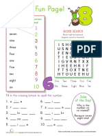 Numbers Fun Page!: Two Seven Nine Three Four One Five Ten Eight Six