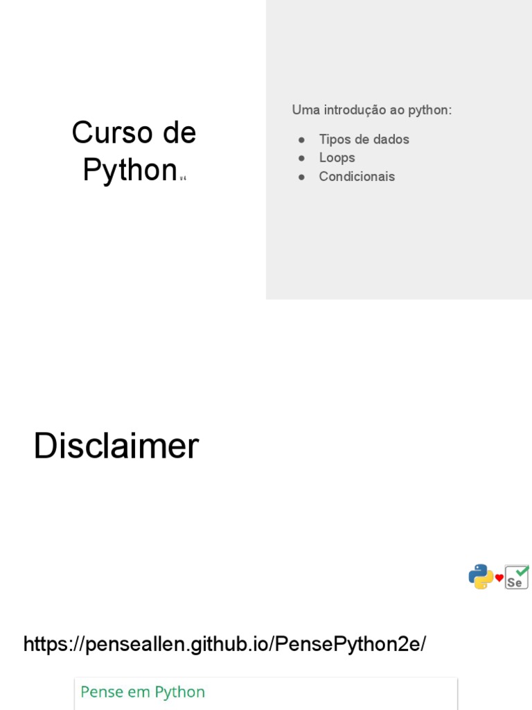 Introdução Ao Python PDF | PDF | Python (linguagem de programação ...
