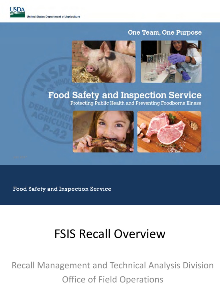 Click To Edit Master Title Style Food Safety and Inspection Service