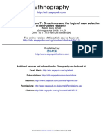 Ethnography: in Field-Based Research 'How Many Cases Do I Need?': On Science and The Logic of Case Selection