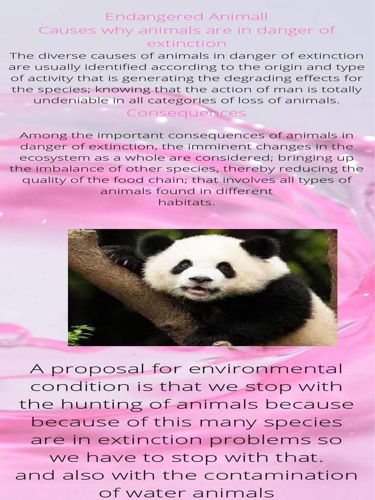 Causes of Animal Extinction Risks | PDF | Science & Mathematics ...