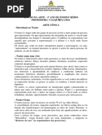 ESTUDO DA ARTE - ARTE CENICA 2 ANO DO ENSINO MEDIO