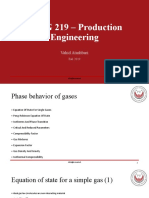 PENG 219 Production Engineering Fall 2019 Phase Behavior Gases