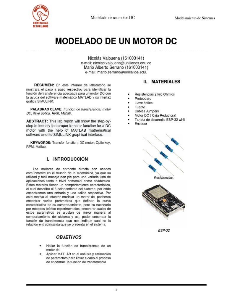 Función de Transferencia de Motor DC | PDF | Matlab | Función (Matemáticas)