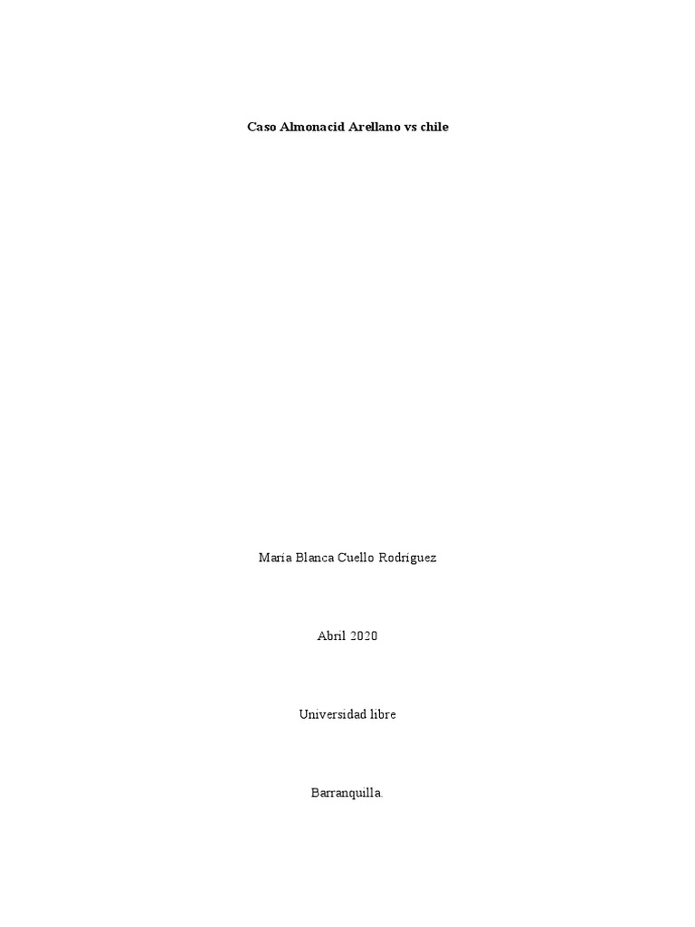El caso Almonacid Arellano vs Chile y el establecimiento del control de convencionalidad por la