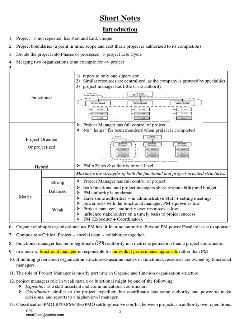 Pmp Short Notes | PMP Exam Prep Notes is The Key to Success – UDNWIY