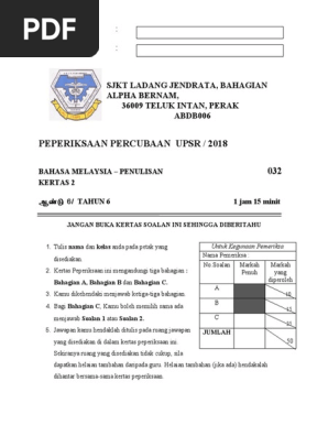 Kertas Peperiksaan Percubaan Upsr Lab Bm K2