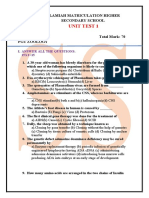 Unit Test 1 Zoology PDF