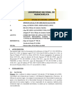 OPINION LEGAL Nº 027-2015-RAVD-OAJ-R-UNH SOBRE RECURSO DE APELACION MEMORANDO N° 953-2014-R-UNH 2015