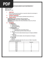 Semi-Detailed Lesson Plan in Mathematics 7: I. Objectives