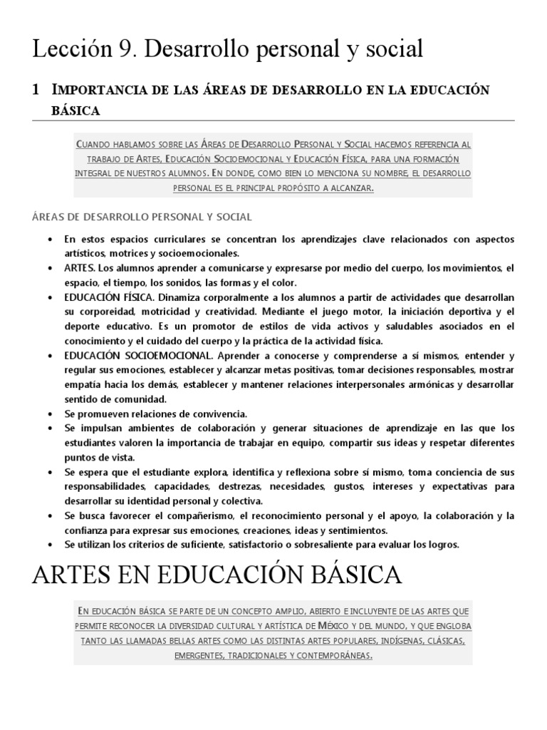 Desarrollo Personal y Social en Educación | PDF | Desarrollo personal ...