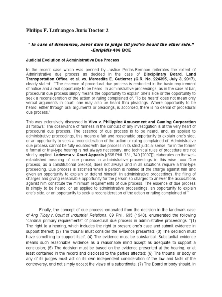 Understanding Administrative Due Process | PDF | Due Process | Tribunal