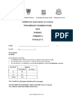 P6 Science 2019 SA2 Christian Brothers