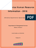 Public Service Human Resource Information - 2016