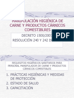 Manipulación Higiénica de Carne y Productos Cárnicos Comestibles-Pg