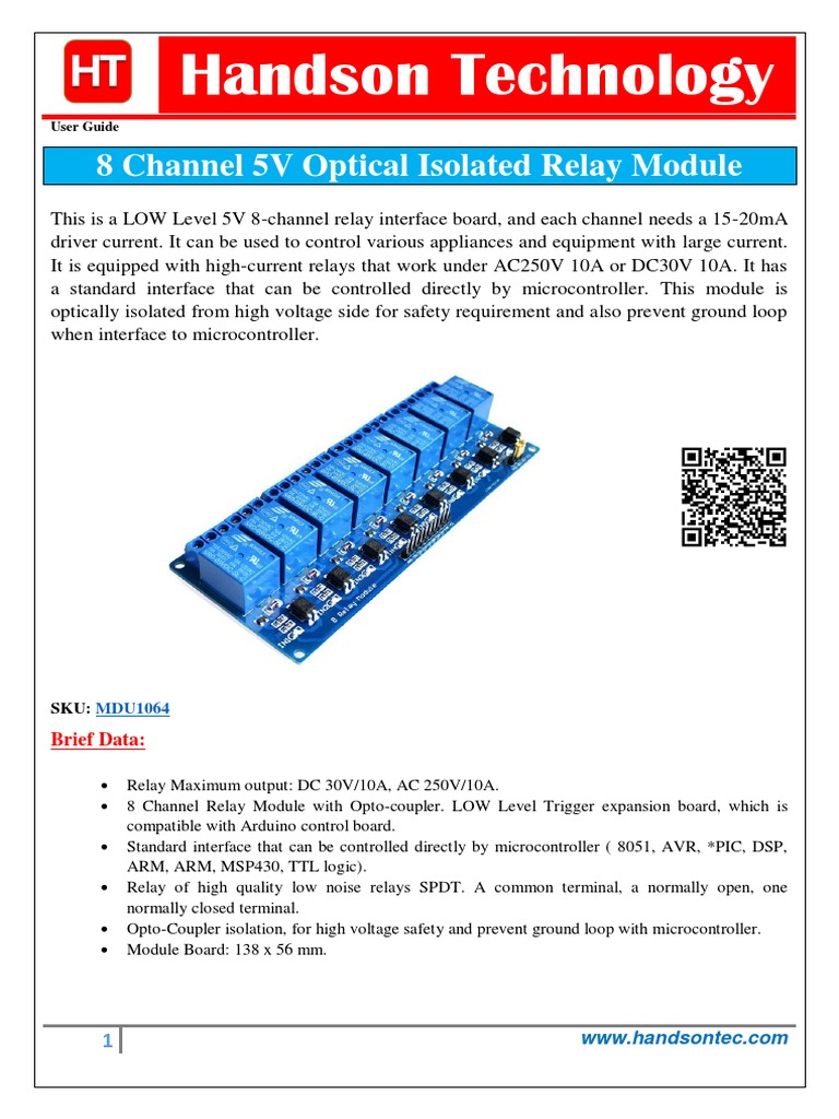 8Ch Relay PDF Download Free PDF Relay Switch