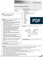 Student Worksheet: Objective Equipment/materials