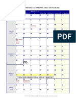 Calendario de actividades docentes