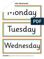 Days of The Week Flashcards PDF