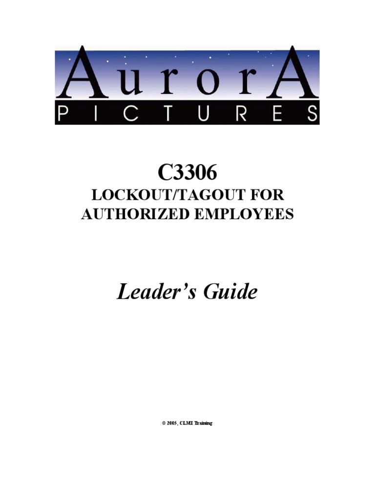 Leader's Guide: Lockout/Tagout For Authorized Employees | PDF | Safety