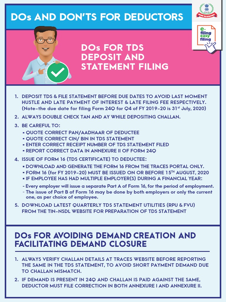 TDS Guidelines for Deductors | PDF | Computing | Business