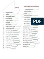 Complete The Sentences With The Correct Question Tags. Complete The Sentences With The Correct Question Tags