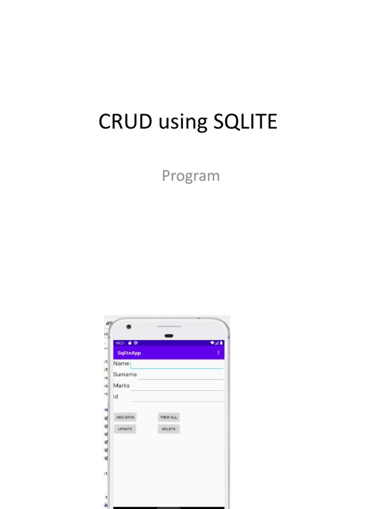 Sqlite Program Explanation | PDF | Boolean Data Type | Java ...