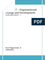 BMT6167 - Organizational Change and Development: Arun Ragavendar. A