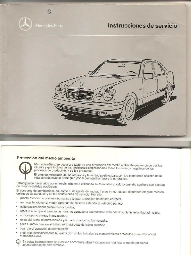 Libro De Servicio Y Manual Del Propietario Para Mercedes Clase E (Modelos W210, W211, W212) - Incluye Variantes 200, 220, 300
