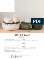 Felted Bowls: Finished Measurements Needles