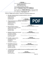 B.Pharmacy 4th Sem (Pharmacology-1) Unit 01 To Unit 05 Complete Model Question Papers