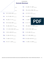 Decimals Worksheet5