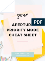 Aperture Priority Mode Cheat Sheet PDF