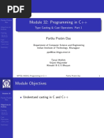 Module 32: Programming in C++: Type Casting & Cast Operators: Part 1