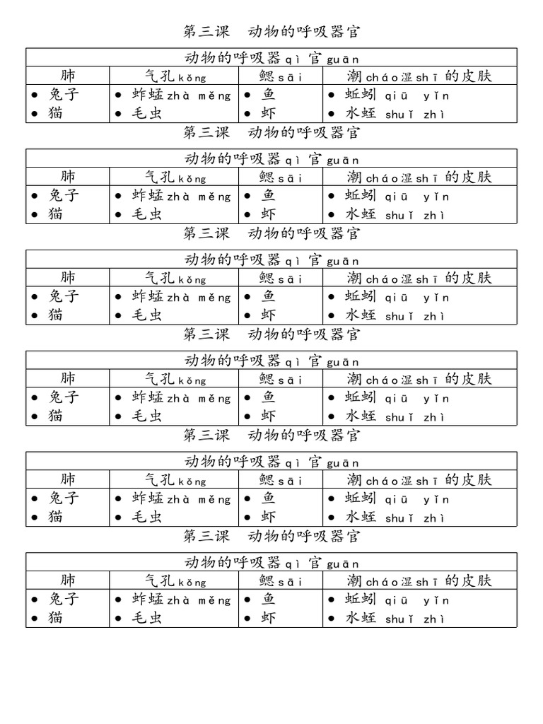 科学生字第三课