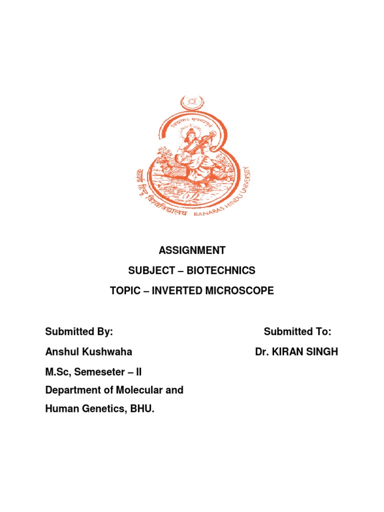 Inverted Microscope Overview and Principles | PDF | Microscope ...