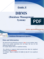 Grade: X: Database Management System